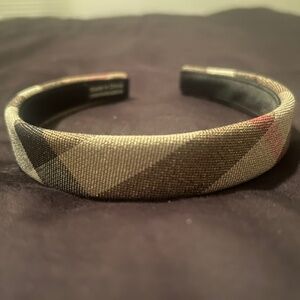 Burberry Beige Gold Shimmer Check Headband